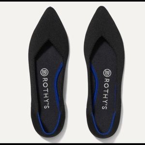 Rothy’s The Point Flats Black Size 10 barely worn